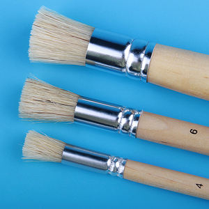 Xin Bowen-Juego de pinceles de pintura con cerdas de aceite, herramientas de dibujo artístico con mango de Color Natural, <span class=keywords><strong>precio</strong></span> barato, 3 unidades - Product Image 5