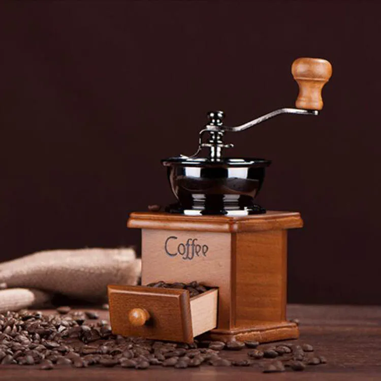 Vintage Wooden Coffee Grinders Manual Coffee Mills Stocked