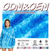Suéteres de Estilo Informal, Cómodos, 100% Poliéster, Tela de Felpa Cepillada Estampada para Pedidos de Fábrica de Ropa, Suministro de Impresión Personalizada