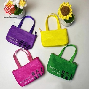 Mini porte-monnaie Tyvek avec sangle d'étui pour écouteurs en papier DuPont écologique et petit portefeuille à poignée LOGO entièrement personnalisable - Product Image 4