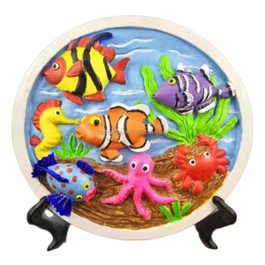 Bricolage fait à la main blanc embryon relief <span class=keywords><strong>peinture</strong></span> suspendu <span class=keywords><strong>plaque</strong></span> modèle coloriage jouet cadeau plâtre poupée - Product Image 5