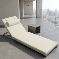Chaise longue d'extérieur sur mesure, mobilier de patio, coussin de siège, chaise longue, canapé de sol, oreillers lombaires, imperméable et ignifuge