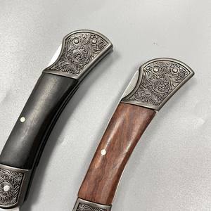 Navaja Plegable A3255R para Uso Diario, Mango de Madera, Bloqueo de Seguridad, Mango Vintage con Diseño de Bandera, Super Afilada, Táctica, para Exteriores, de Bolsillo - Product Image 5