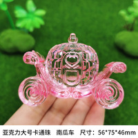 Cartoon Acryl klar Aschenputtel Kürbis Wagen Dekor benutzer definierte Ornamente Glas Märchen Figur Kristall transparente Dekorationen