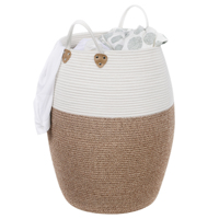 Panier à linge pliable SONGMICS avec poignées panier à linge sale panier à linge tissé en corde de coton