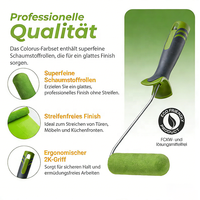 Rodillo de Esponja de 5 Pulgadas para Pintar, Mango Ergonómico, Sin Pelusas, para Bordes Precisos, Restauración de Muebles