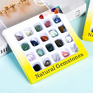 Venta al por mayor Cristales naturales Piedras curativas Cristal Mineral Espécimen Cajas Juego de piedras preciosas