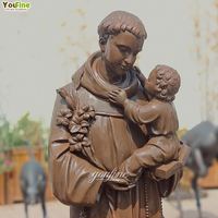 Église catholique ou maison chapelle St Antoine de Padoue Statue en bronze