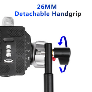 55mm <span class=keywords><strong>grand</strong></span> adaptateur de fluide trépied rotule montage 360 degrés pivotant vidéo rotule accessoires de caméra - Product Image 2
