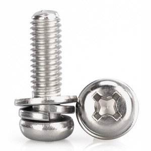 Viti a <span class=keywords><strong>Croce</strong></span> con <span class=keywords><strong>Testa</strong></span> Tonda e Guarnizione in Acciaio Inox 304 di Alta Qualità, Made in China - Product Image 6