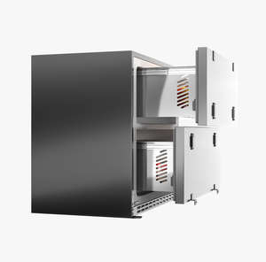 Congélateur électrique sans givre 122L à faible bruit, intégré, à installer sur un comptoir en métal, réfrigérateur de table - Product Image 4