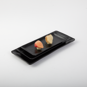 Prix <span class=keywords><strong>moins</strong></span> <span class=keywords><strong>cher</strong></span> Plats <span class=keywords><strong>de</strong></span> couleur noire mate durables A5 100% Assiette <span class=keywords><strong>de</strong></span> restaurant rectangulaire en mélamine pour sushi BBQ <span class=keywords><strong>Fruits</strong></span> <span class=keywords><strong>de</strong></span> <span class=keywords><strong>mer</strong></span> - Product Image 3