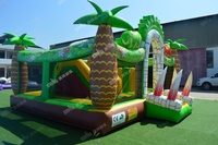 Château gonflable dinosaure 6x5m pour parc d'attractions, en PVC, capacité maximale 2 personnes, pour événements extérieurs et fêtes d'enfants