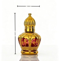 Flacon de parfum en verre octogonal de 12 ml, design cage dorée, avec applicateur roll-on pour vaporisateur, rechargeable, mini bouchon à vis – Vente chaude