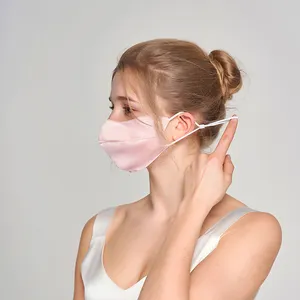 Vendita calda maschera per viso riutilizzabile in seta di alta qualità copri viso in seta traspirante