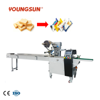 Machine d'emballage flow pack pour sachets de biscuits, mini machine d'emballage pour gaufrettes, biscuits et craquelins