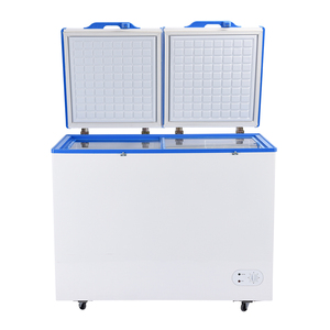 Congélateur coffre 268L à double porte 12/24V DC alimenté par panneau <span class=keywords><strong>solaire</strong></span> et <span class=keywords><strong>batterie</strong></span>, réfrigérateur portable pour usage domestique, commercial et hôtelier - Product Image 2
