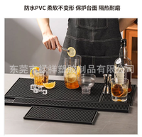 Tapis de bar en PVC souple antidérapant, sous-verre anti-déversement pour bière, plateau de récupération des gouttes, dessous de verre, set de table