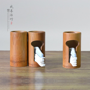 <b>Bamboo</b> Chopstick Holder Cylinder Standing Type Kitchen Tableware Storage <b>Container</b> For Chopsticks Spoon - Product Image 3