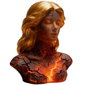 Figura de Chica Llama Brillante Xilai, Adorno Decorativo Artístico, Escultura para Sala de Estar - Product Image 5