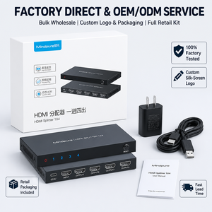ตัวแยกสัญญาณ HDMI Mindpure 4K 1 เข้า <span class=keywords><strong>4</strong></span> ออก 1x4 ตัวขยายสัญญาณแบบกระจาย 1 ต่อ <span class=keywords><strong>4</strong></span> สำหรับแสดงผลหลายจอ รองรับการสะท้อนหน้าจอ ใช้ได้กับ PS5 และจอภาพ - Product Image 6