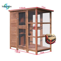 Volière à Oiseaux en Bois Grande et Économique, Conception Personnalisable Facile à Nettoyer pour Perroquets et Oiseaux d'Extérieur, Mobilier pour Animaux