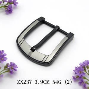 Two Tone Black Silver Metal Pin <b>Belt</b> <b>Buckle</b> 39mm Stripe Engraved D Shape Mens Business <b>Belt</b> <b>Buckle</b> Replacement - Product Image 1