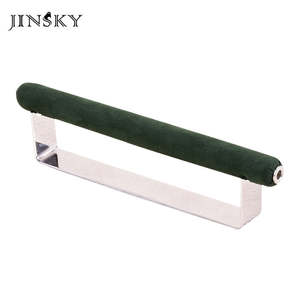 JINSKY Soportes de Exhibición de Metal de Joyería de Lujo para Pendientes Pulsera Microfibra Soporte Organizador de Joyas - Product Image 5