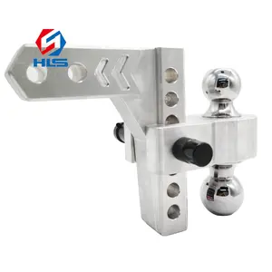 Voyage extérieur réglable Heavy Duty Black Chrome Adjust Dual Ball Mount Adjustable Hitch Ball Mount