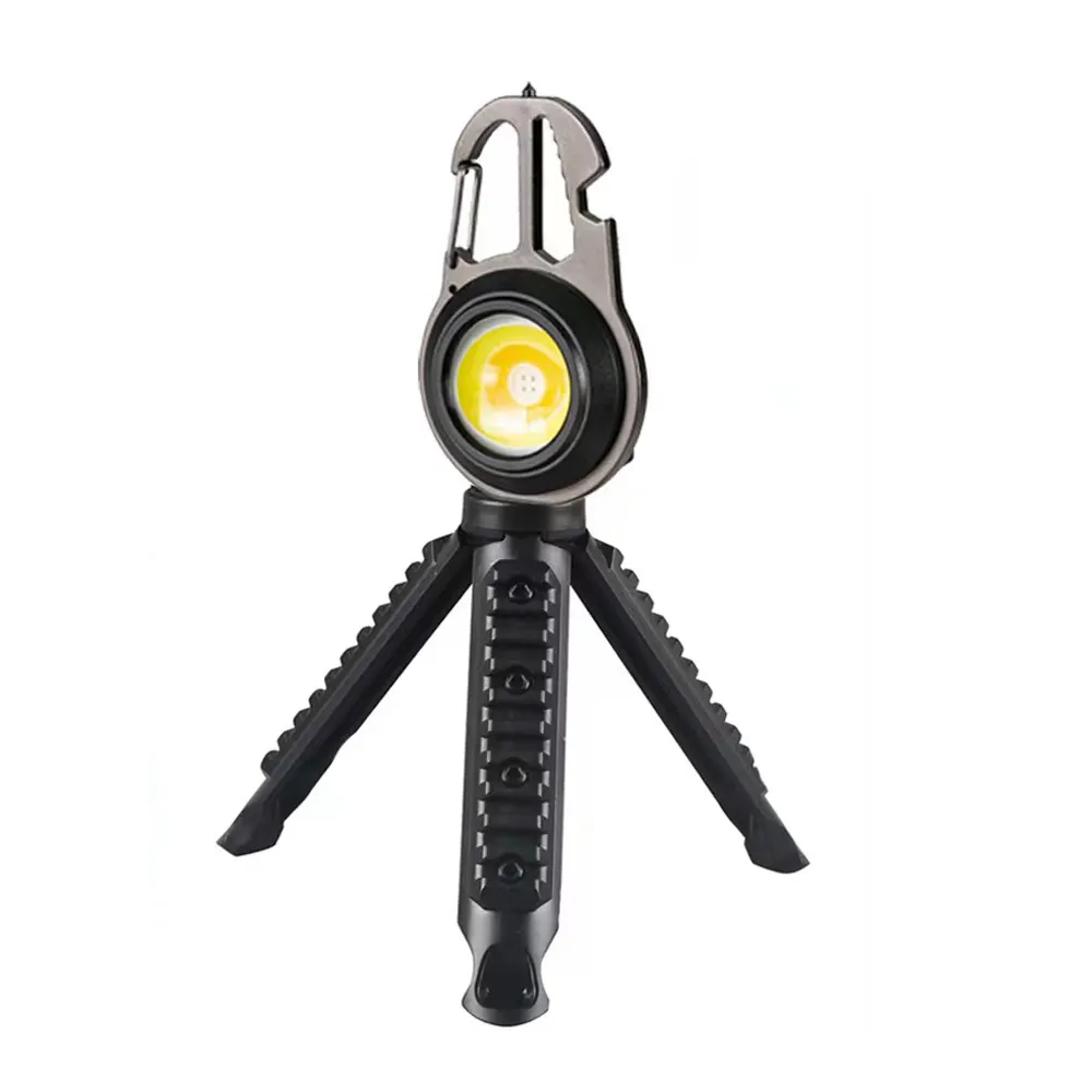 Mini Waterproof Led Flashlight Keychain, Rechargeable Cob Portable Work Light