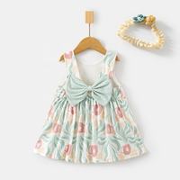 Vestido de Verano Personalizado para Bebé Niña, sin Mangas, con Estampado Animal, Estilo Princesa, en Algodón Oxigenado