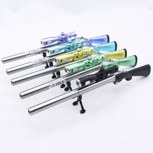 Großhandel Kreative Spiel-Requisiten 98k Scharfschützengewehr Modell Stift Zubehör Faltbarer Leuchtender LED-Licht Schwarzer Gel-Stift für Kinder - Product Image 4