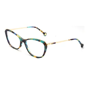 Fashion Fashion Acetate Fiber Metal Frame Men And Women With The Same Style Of Myopia Anti-Blue Glasses High-End Luxury Glasses