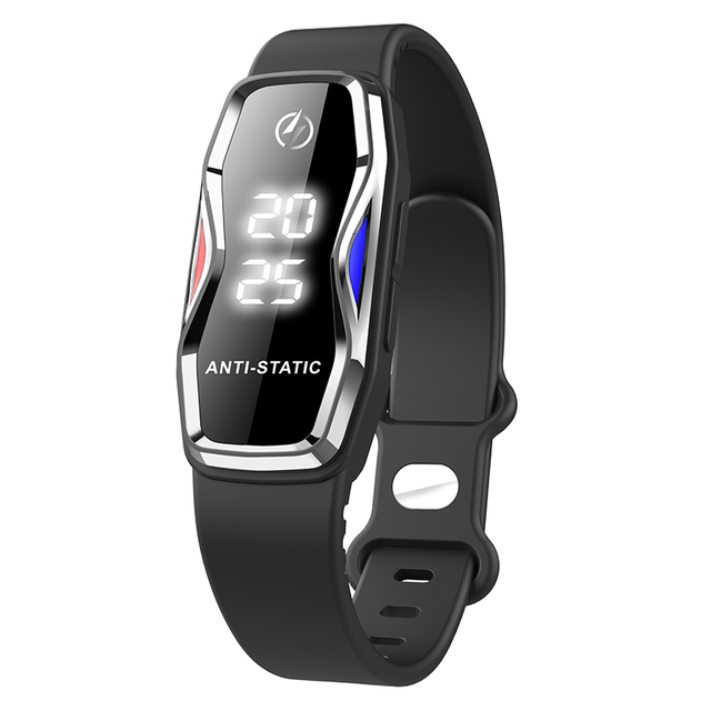 New F1 SE Multi-Functional Smart Anti-Static Wristband: Rechargeable with Time Display & Battery Level Indicator