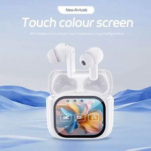 Écouteurs sans fil TWS JM19 à écran tactile avec contrôle par application, appels et messages intégrés - Product Image 6