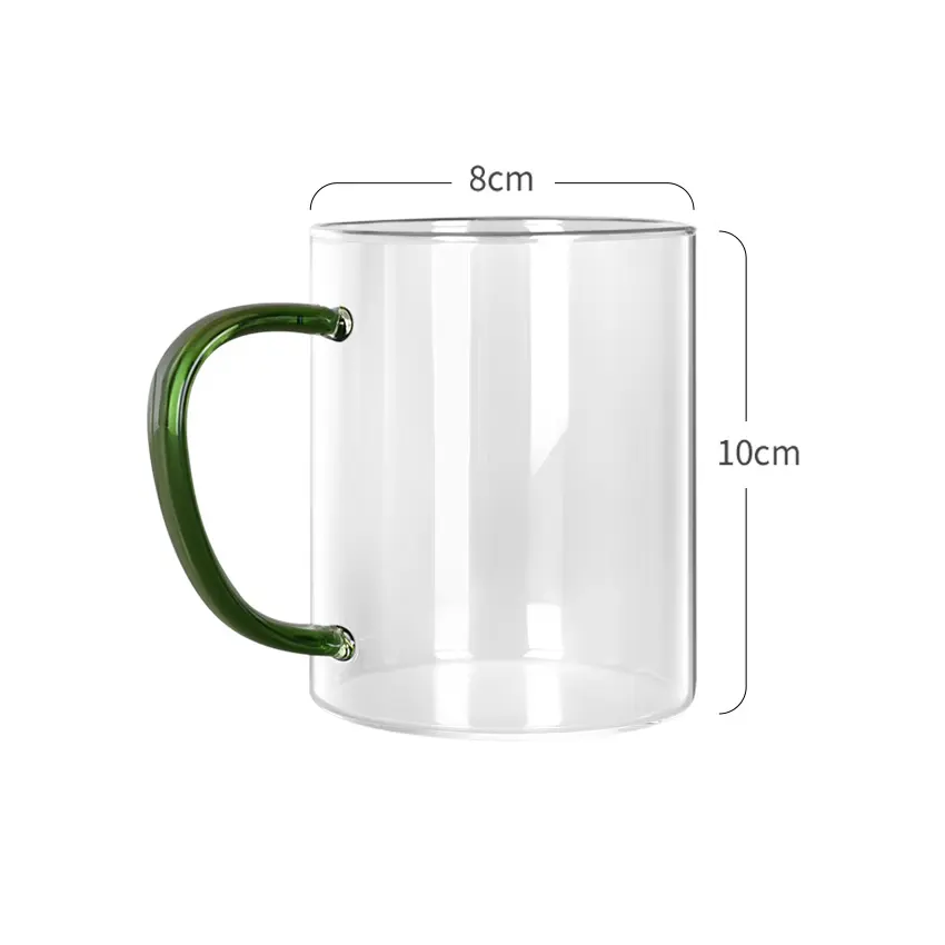 Новый стиль, стеклянная чашка для кофе, молока, чашка для чая, высокая боросиликатная чашка большой емкости, кружка с ручкой