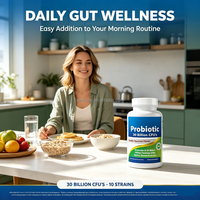Capsules de probiotiques haute puissance, multi-souches, avec prébiotiques, pour soutenir la santé intestinale, la digestion et le bien-être immunitaire