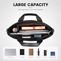 Sacoche Messager Portable en PU Imperméable Personnalisée avec Bandoulière pour Hommes - Usage Professionnel et de Bureau Haute Qualité