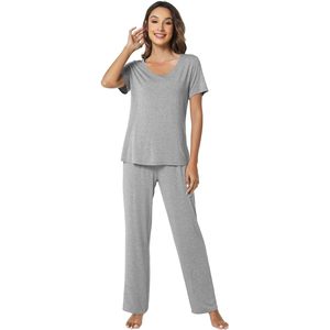 Ensemble de pyjamas pour femmes personnalisés, 2 pièces, haut doux avec pantalon long, vêtements de nuit légers, vêtements de détente, tailles S à XXL - Product Image 2