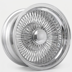 Ruedas de alambre de acero para Chevy Impala Cadillac Fleetwood 13x7 14x7 15x8 5x120.65 5x127 5x114.3 Estilo Lowrider <span class=keywords><strong>100</strong></span> 150 204 radios - Product Image 4