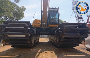 Offre Spéciale Prix Bas – Excavatrice Amphibie d'Occasion Caterpillar 320C 320D de 20 Tonnes avec Pontons Latéraux et en Excellent État - Product Image 2
