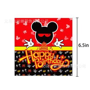 Perlengkapan Pesta Ulang Tahun Anak Bertema <span class=keywords><strong>Mickey</strong></span> Baru, Plastik Sekali Pakai, Dekoratif, Nampan, Gelas, Spanduk, Hiasan Gantung, Gaya Eropa - Product Image 3