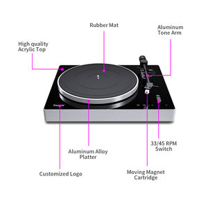Gramophone en acrylique brillant de haute qualité, lecteur d'enregistrement, USB, <span class=keywords><strong>vinyle</strong></span>, <span class=keywords><strong>platine</strong></span> - Product Image 5