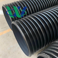Tuyau corrugué à double paroi en HDPE, tuyau d'égout à haute rigidité, pour installation souterraine