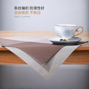 Nordic Style Placemat Square Heat Resistant Waterproof PVC Table Mat For Dining Western Plate Bowl Teacup Use - Product Image 4