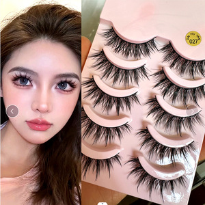 Nouvelles extensions de cils en vison 3D réutilisables sans colle, auto-adhésives, effet volumineux, faites à la main, bande complète, pour revendeurs - Product Image 2