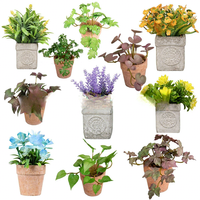 Plantes artificielles en plastique, mini succulentes DIY, tiges de roses blanches et d'echeveria pour la décoration de Noël, de la fête des mères et de la maison