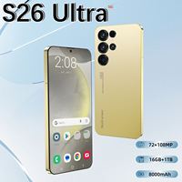 Smartphone Baru 2026 S26 Ultra 5G Original Layar 7.3 Inci 16GB+1TB Kamera HD 108MP Kecantikan Terjamin Tidak Terkunci Dual SIM Android 15 Bahasa Prancis/Spanyol