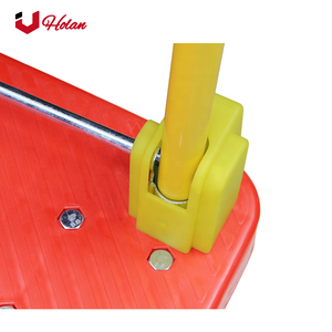 Uholan EX-250 Warehouse Business Cart <strong>Trolley</strong> Foldable Thickening platform <strong>trolley</strong> with 4 4'' elastic rubber wheels - Product Image 5