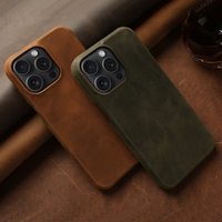 Vente en gros de couverture de téléphone en cuir pleine fleur véritable en cuir de vachette véritable pour iPhone 12 13 14 15 16 Pro Max Plus étui de téléphone portable